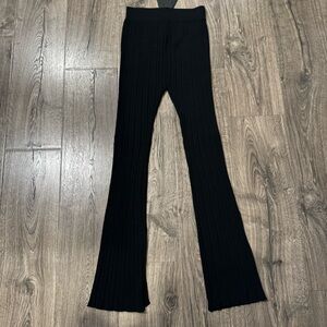 System Black Ribbed Women's flared Pants size Xs